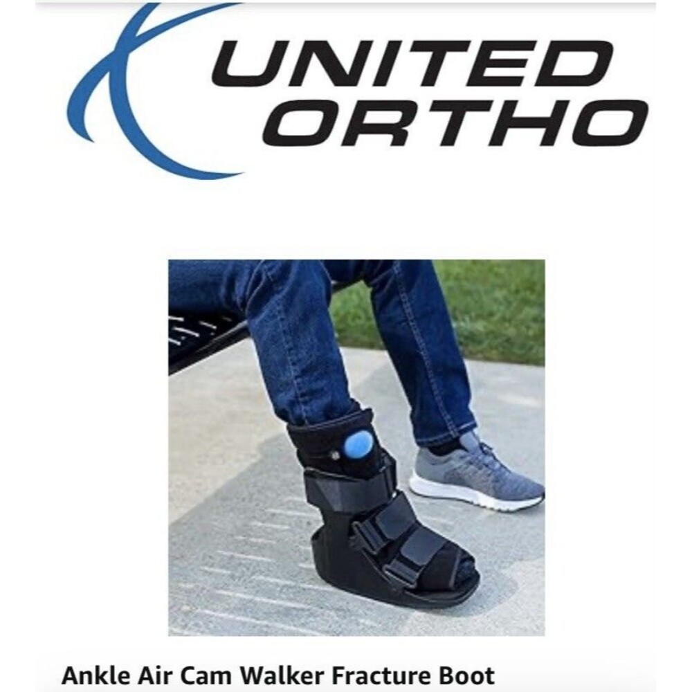 United Ortho USA14115 Short Air Cam Walker Fracture Boot Small Black